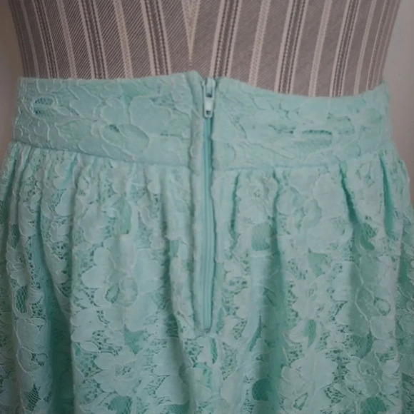 EXIT Circle  Skirt, Lace, Pale Aqua, M - Picture 3 of 5